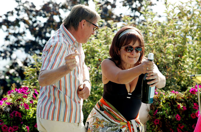 Markus Hering (Heinrich Tauber), Viktoria Schubert (Gisela Tauber). Bild: Sender / Günther Pichlkostner