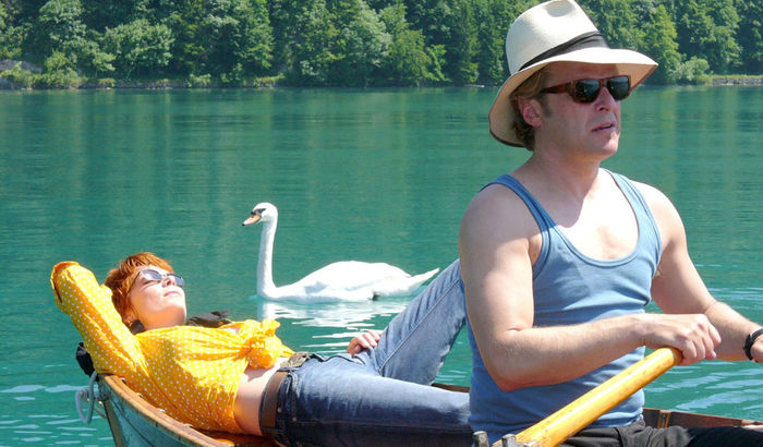 Aglaia Szyszkowitz, Roland Koch. Bild: Sender / Stefan Haring