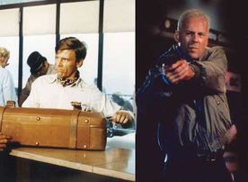 Zweimal der Schakal: Links Edward Fox in Fred Zinnemans Version aus dem Jahr 1973, rechts Bruce Willis in der Verfilmung von 1997. Bild: Sender / Montage: tvbutler