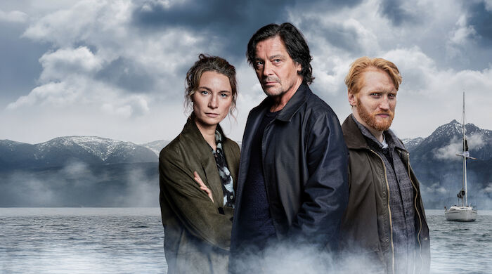 Der Salzburg-Krimi: Hauptkommissarin Anna Gr&uuml;nwald (Lisa Sch&uuml;tzenberger) und ihr Kollege Kevin Ganslinger (Franz Josef Danner) ziehen den Kriminalpsychologen Thomas Meiberger (Fritz Karl) zu Rate. Bild: Sender / ARD Degeto Film / Mona Film / Tivoli Film / Victoria Herbig