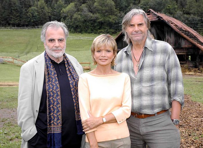 Maximilian Schell (Xaver Sch&ouml;nborn), Uschi Glas (Gundi Kirchner), Peter Simonischek (Dr. Sigi F&uuml;rstberger). Bild: Sender / LISA-Film