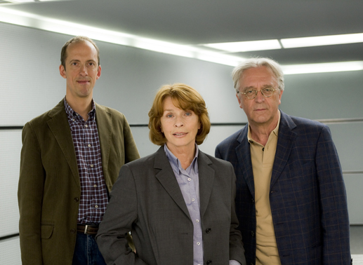 Andr&egrave; Langner (Rudolf Krause), Dr. Eva Maria Prohacek (Senta Berger) und Dr. Claus Reiter (Gerd Anthoff). Bild: Sender