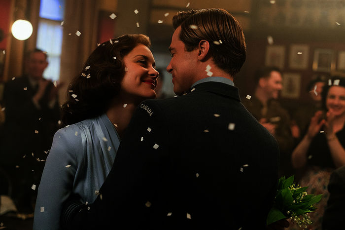 Marion Cotillard (Marianne Beausejour), Brad Pitt (Max Vatan). Bild: Sender / ORF / Sevenone / Paramount Pictures / Daniel Smith