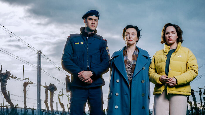 Landkrimi Acht: Thomas Prenn (Patrick Brandl), Regina Fritsch (Marion Geyer), Verena Altenberger (Sandra Wolf). Bild: Sender / ORF / ZDF / Film AG / Felix Vratny