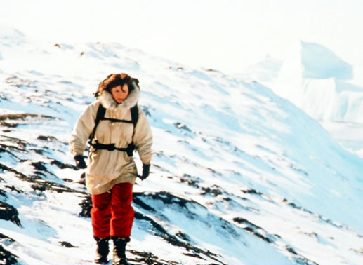 In der Eisw&uuml;ste Gr&ouml;nlands hofft Smilla Jaspersen (Julia Ormond) Antworten zu finden. Bild: Sender