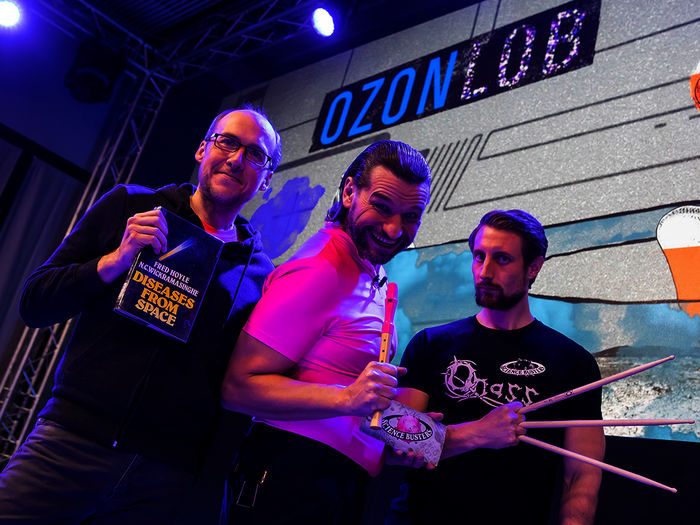 Dr. Florian Freistetter (Astronom), Martin Puntigam, Martin Moder (Molekularbiologe). Bild: Sender / ORF / Regina Sch&ouml;ttel