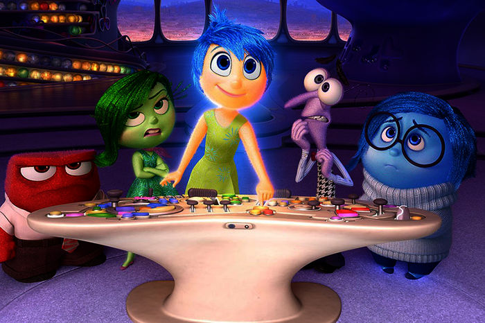 Die f&uuml;nf Emotionen (v.l.) Wut, Ekel, Freude, Angst und Kummer steuern die Kommandozentrale in der Welt der 11-j&auml;hrigen Riley. Bils: Sender