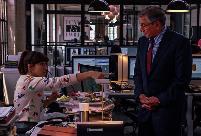 Christina Scherer (Becky), Robert De Niro (Ben Whittaker). Bild: Sender /Tele M&uuml;nchen / Warner