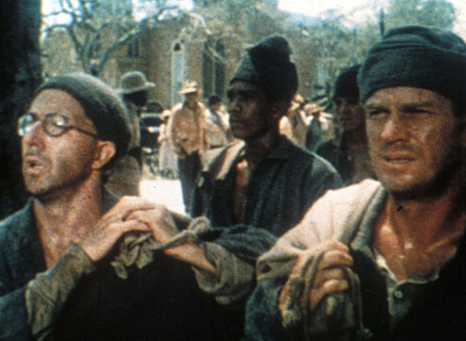 Dustin Hoffman (Louis Dega), Steve McQueen (Henri Charri&egrave;re, "Papillon"). Bild: Sender