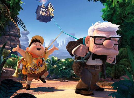 Im Amazonas angekommen, muss der griesgr&auml;mige Carl Fredricksen mit seinem blinden Passagier, dem 8-j&auml;hrigen Pfadfinderjungen Russell, wohl oder &uuml;bel auskommen. Bild: Sender