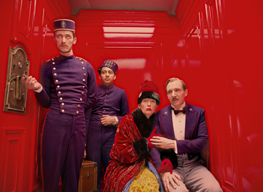 M. Gustave, Madame D., Zero in „The Grand Budapest Hotel“. Bild: Sender