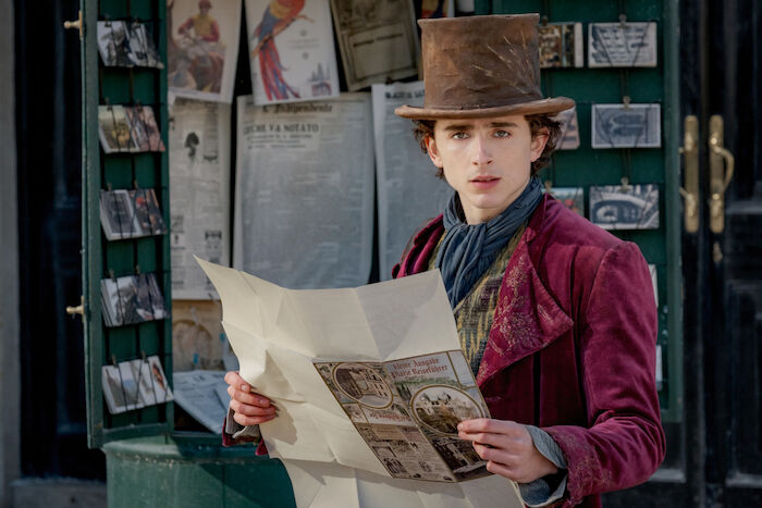 Willy Wonka (Timoth&eacute;e Chalamet). Bild: Sender / RTL / 2023 Warner Bros. Entertainment Inc. 