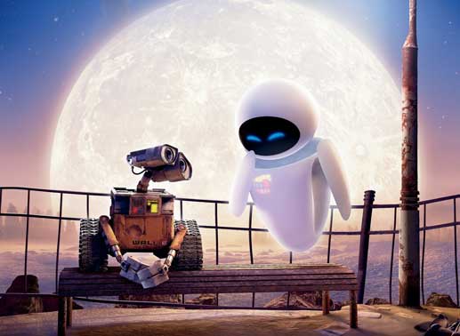 Seit vielen Jahren lebt Wall-E ganz alleine auf der Erde - und r&auml;umt diese auf ... Bild: Sender/Touchstone