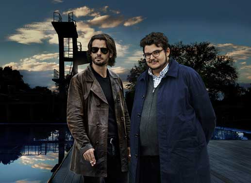 Stephan Luca (Hauptkommissar Claudius Zorn) und Axel Ranisch (Schr&ouml;der). Bild: Sender / Edith Held