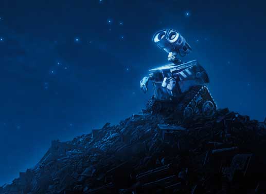 Manchmal f&uuml;hlt sich Wall-E sehr, sehr einsam. Bild: Sender/Touchstone