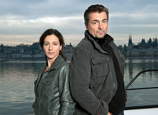 Starkes Duo: Reto Fl&uuml;ckiger (Stefan Gubser) mit seiner neuen Kollegin Liz Ritschard (Delia Mayer). Bild: Sender