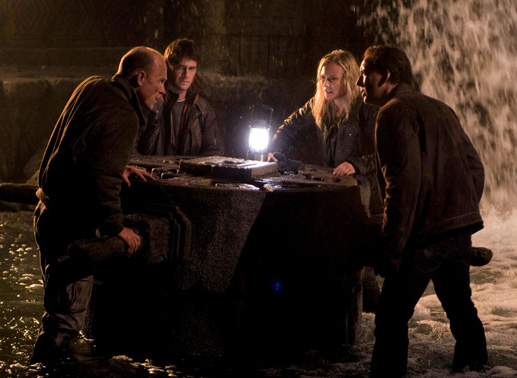 Abenteuer f&uuml;r  Ed Harris (Mitch Wilkinson), Justin Bartha (Riley Poole), Diane Kruger (Abigail Chase), Nicolas Cage (Ben Gates). Bild: Sender